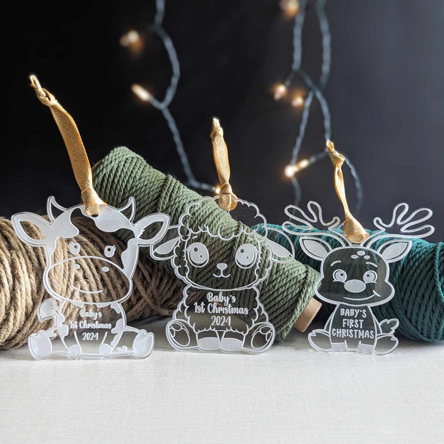 Personalized Baby's First Christmas Penguin Ornament
