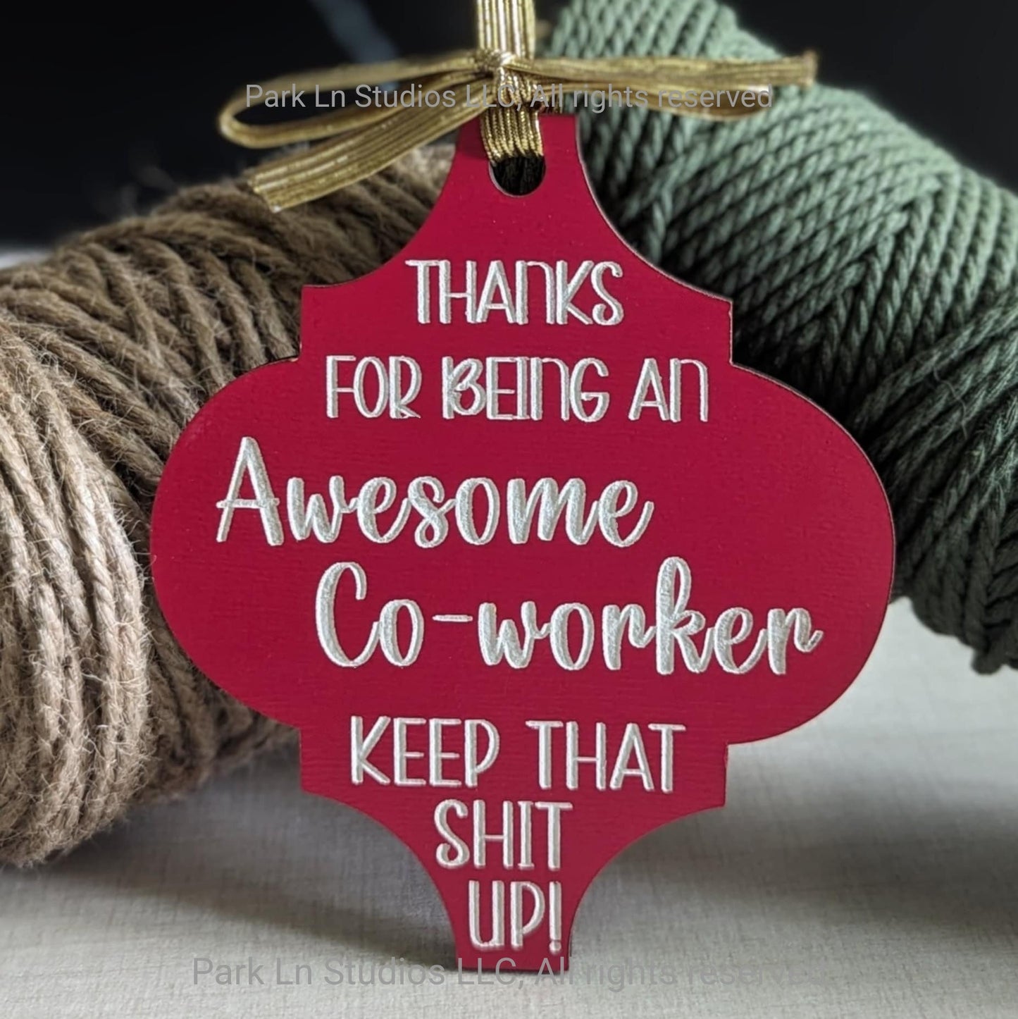 Thanks For Being An Awesome Co-Worker Keep That Shit Up Christmas Ornament