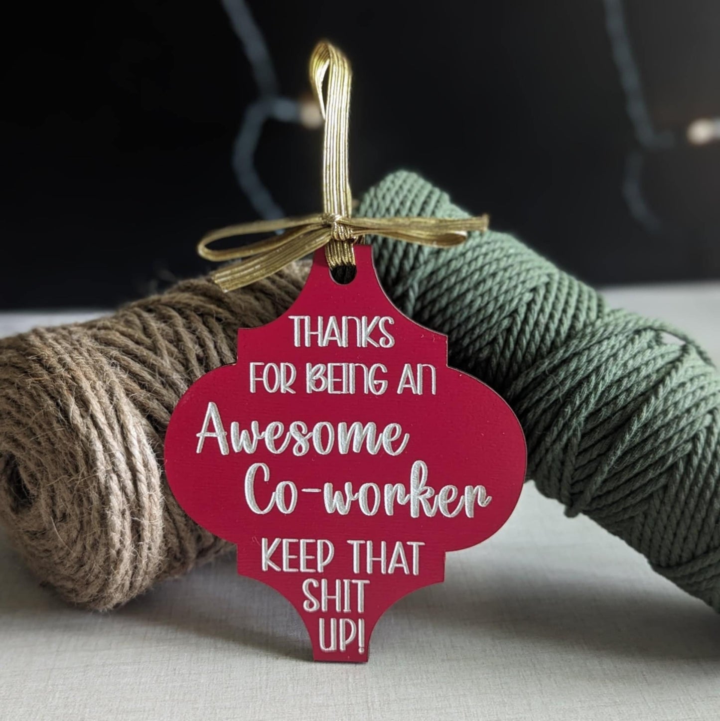 Thanks For Being An Awesome Co-Worker Keep That Shit Up Christmas Ornament