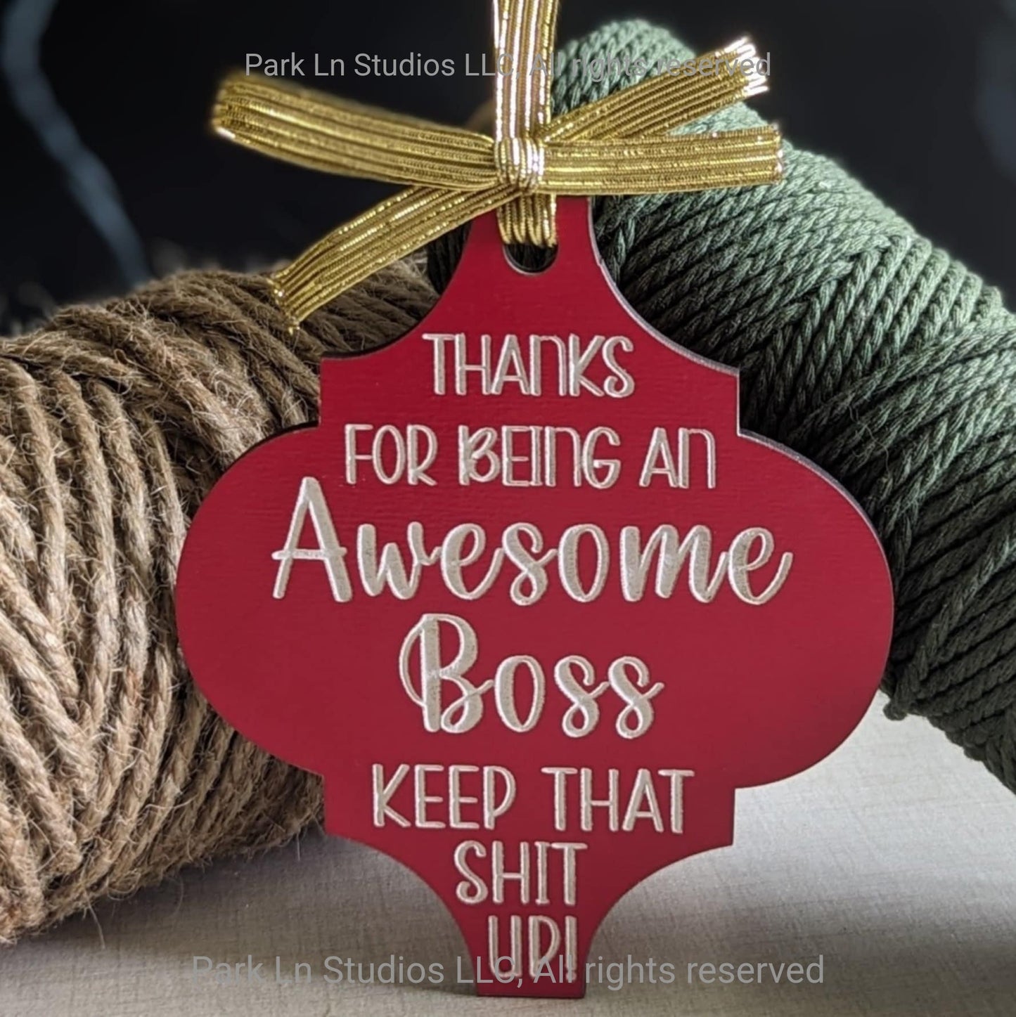 Thanks For Being An Awesome Boss Keep That Shit Up Christmas Ornament