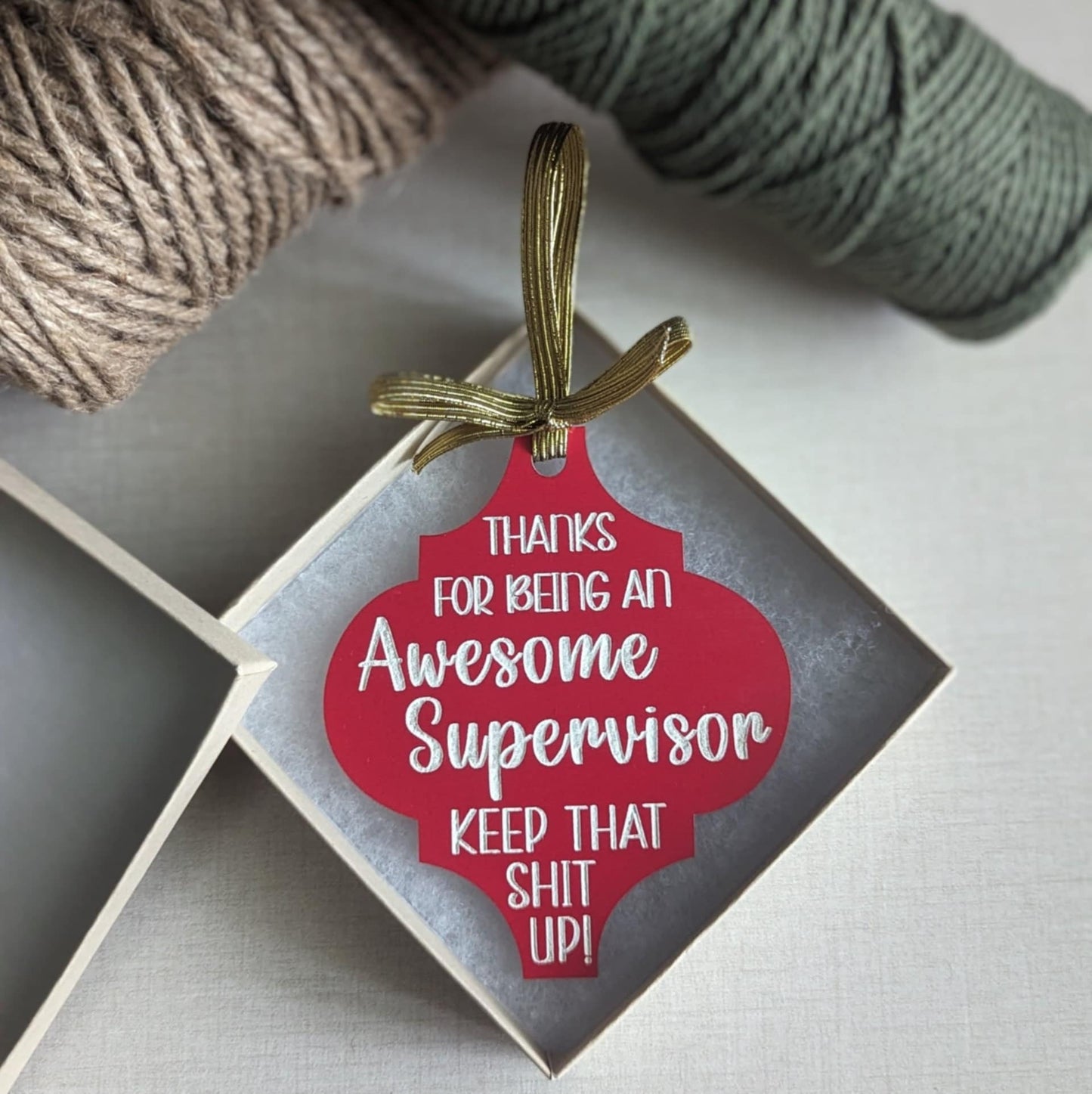 Thanks For Being An Awesome Supervisor Keep That Shit Up Christmas Ornament