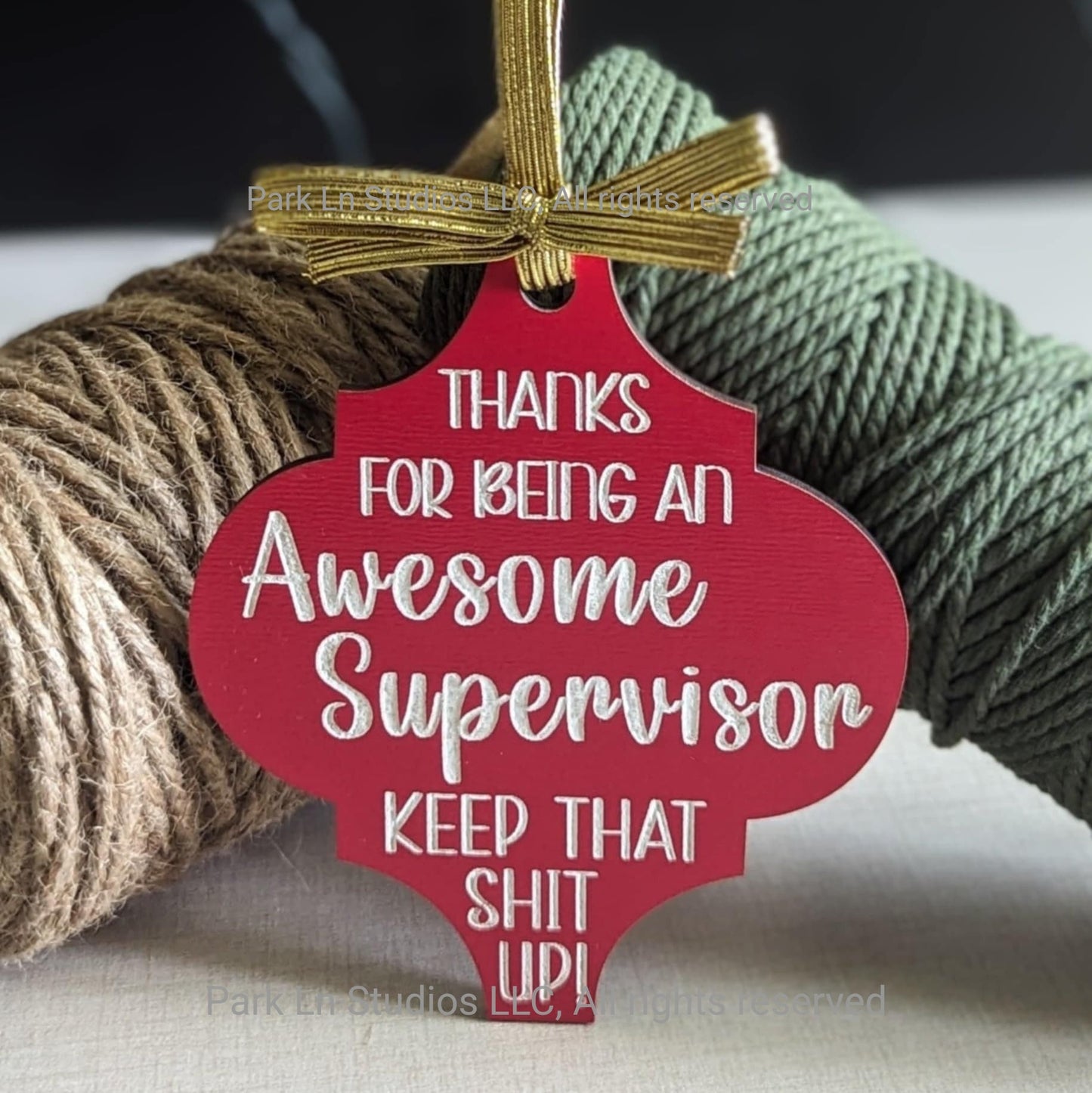 Thanks For Being An Awesome Supervisor Keep That Shit Up Christmas Ornament