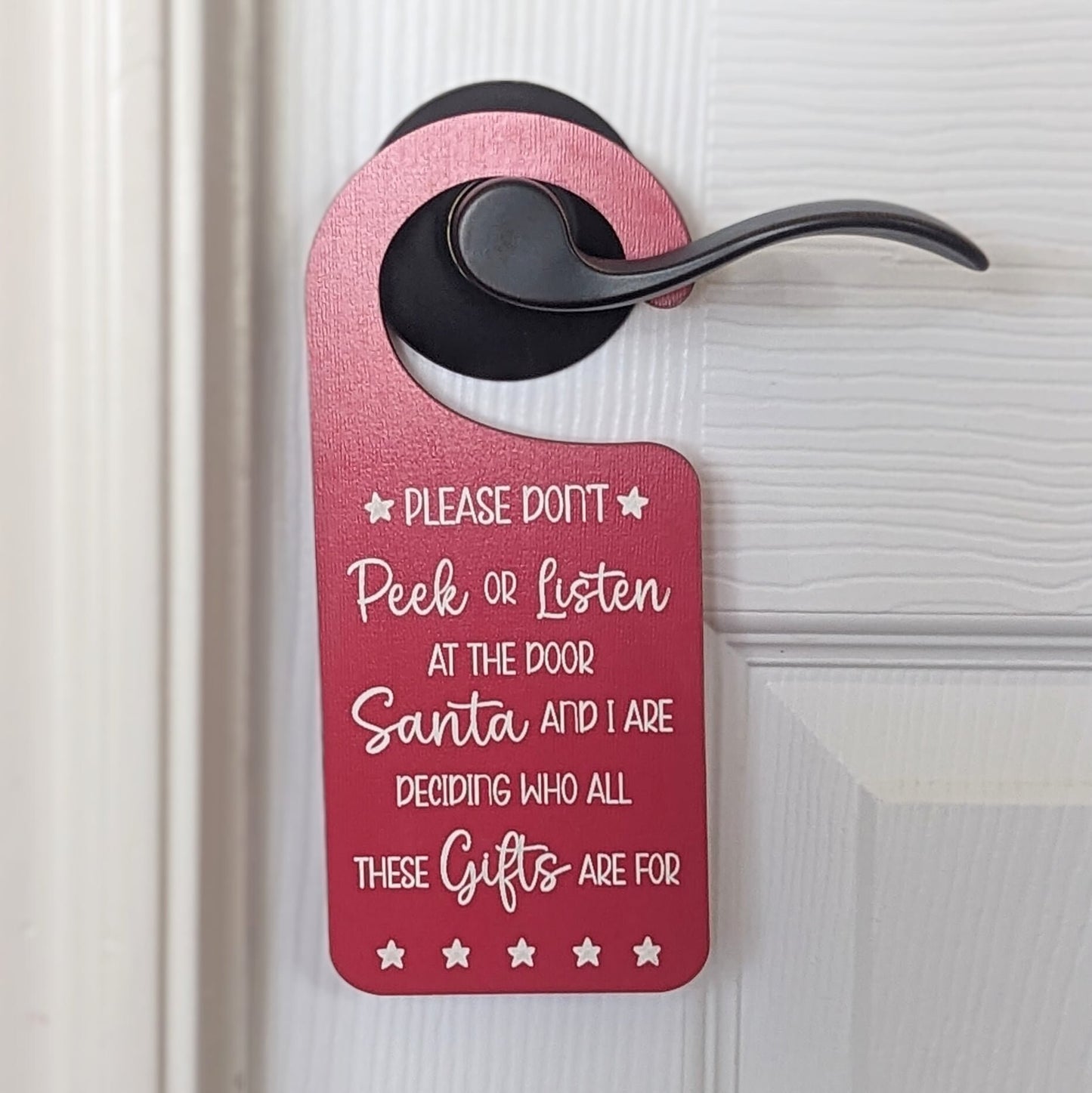 Do not Disturb Christmas Doorknob Hanger