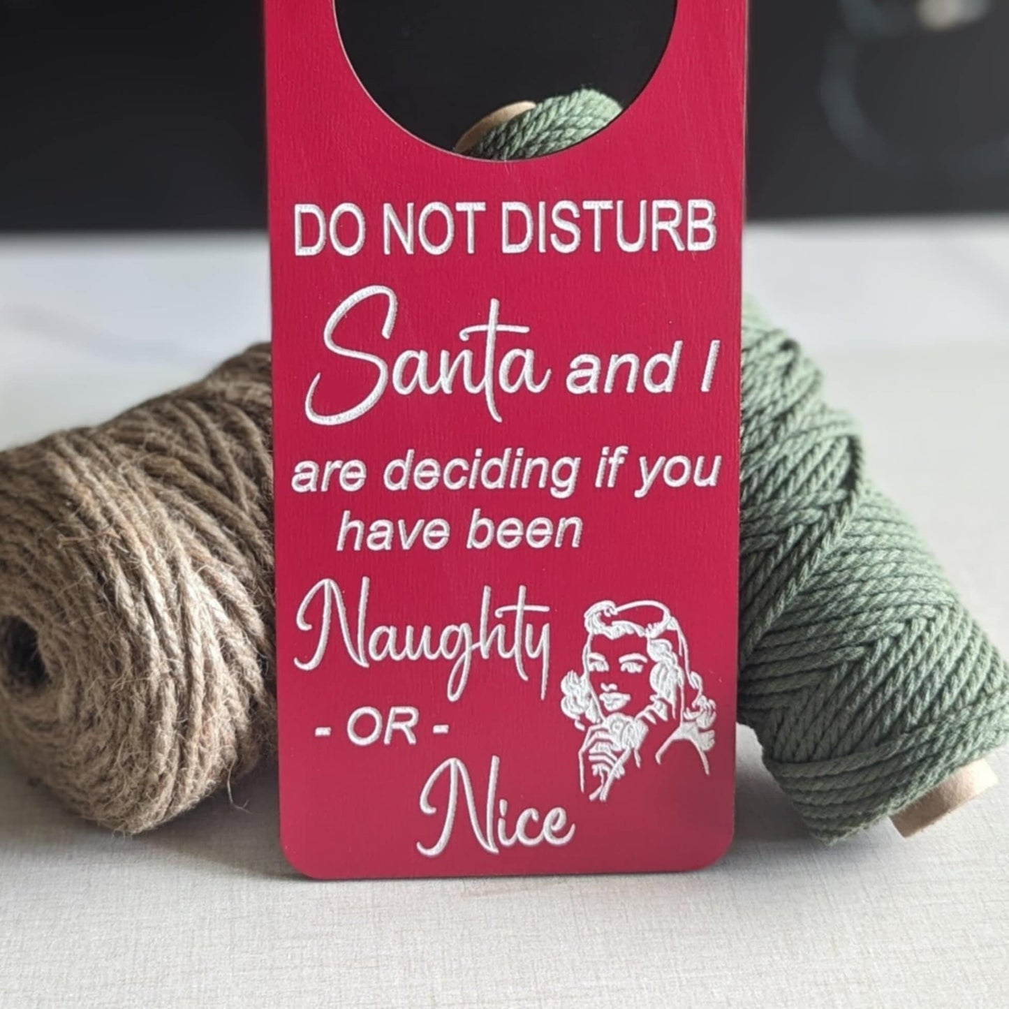 Do not Disturb Christmas Doorknob Hanger