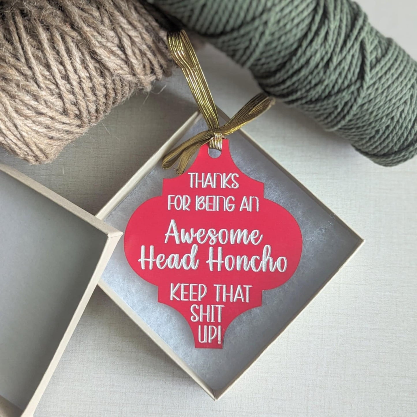 Thanks For Being An Awesome Head Honcho Keep That Shit Up Christmas Ornament