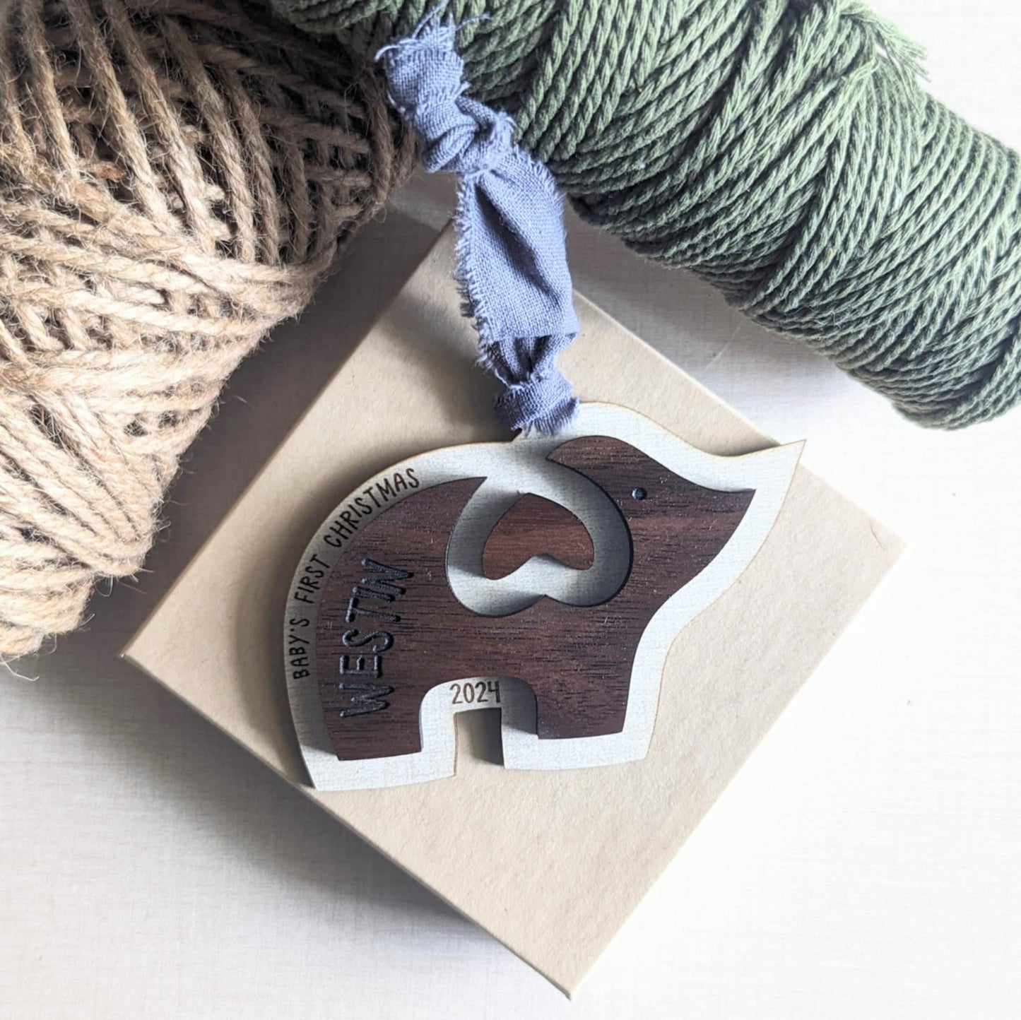 Baby's First Christmas Elephant Ornament