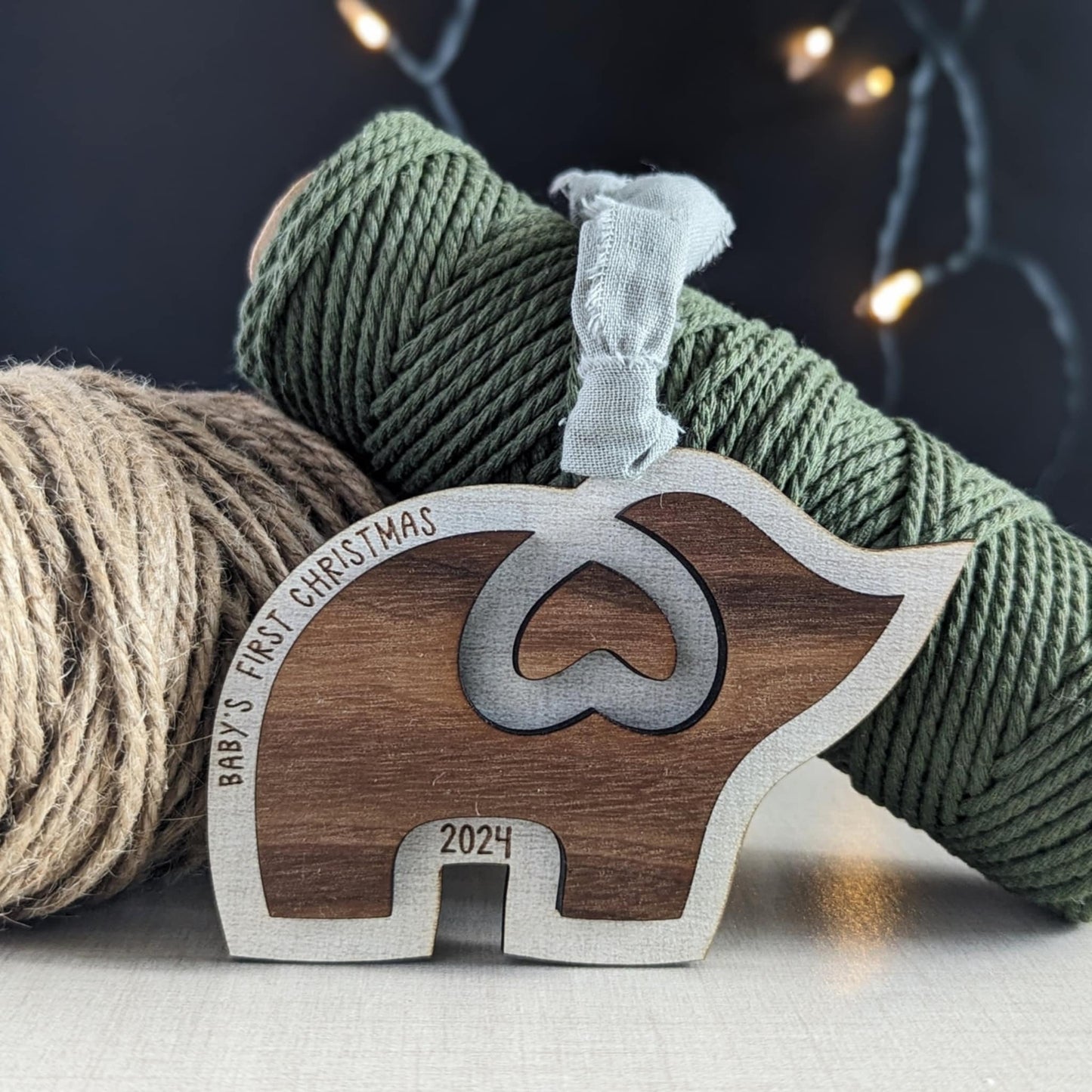 Baby's First Christmas Elephant Ornament