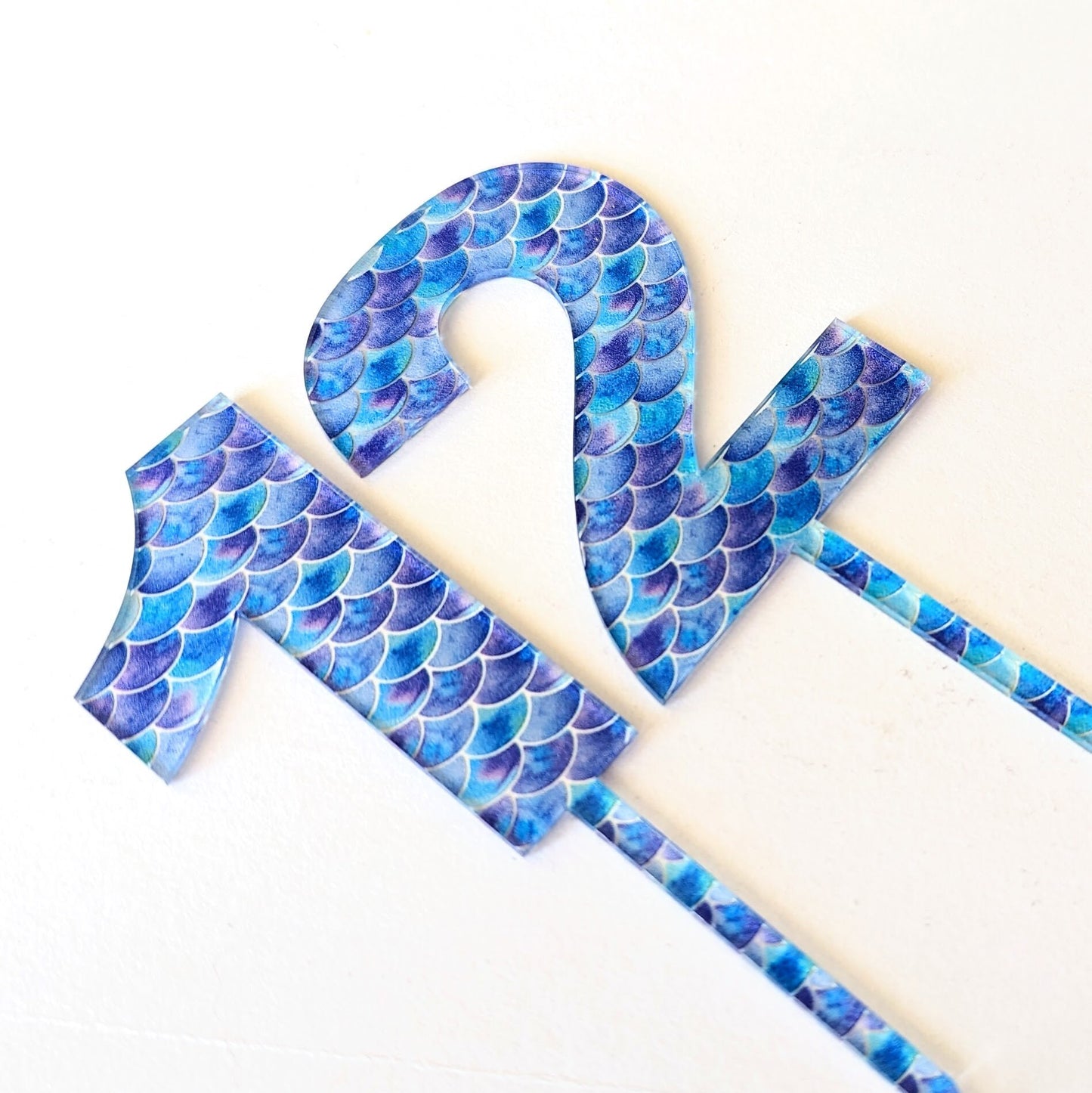 Mermaid Scales Cake Topper