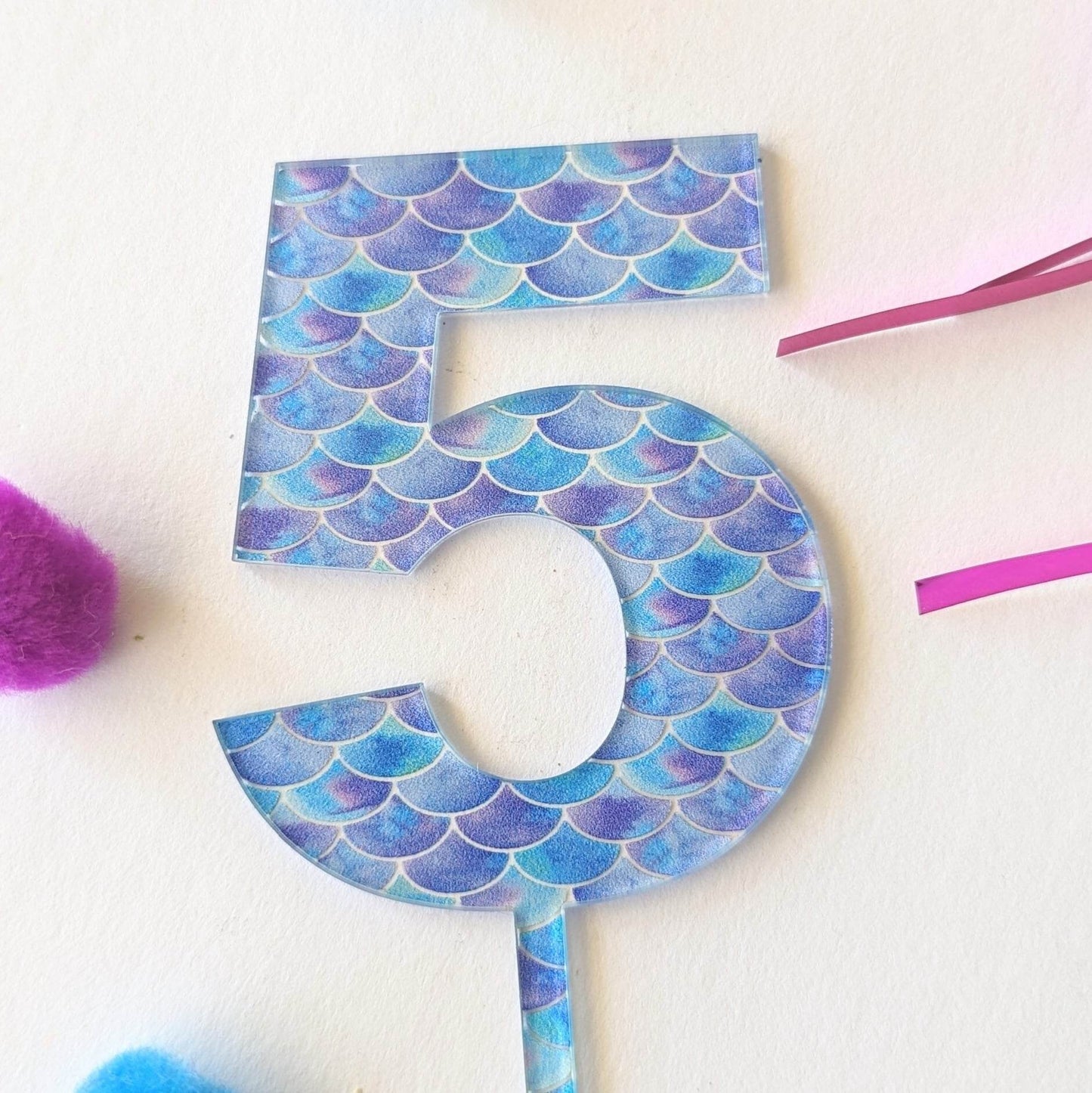 Mermaid Scales Cake Topper