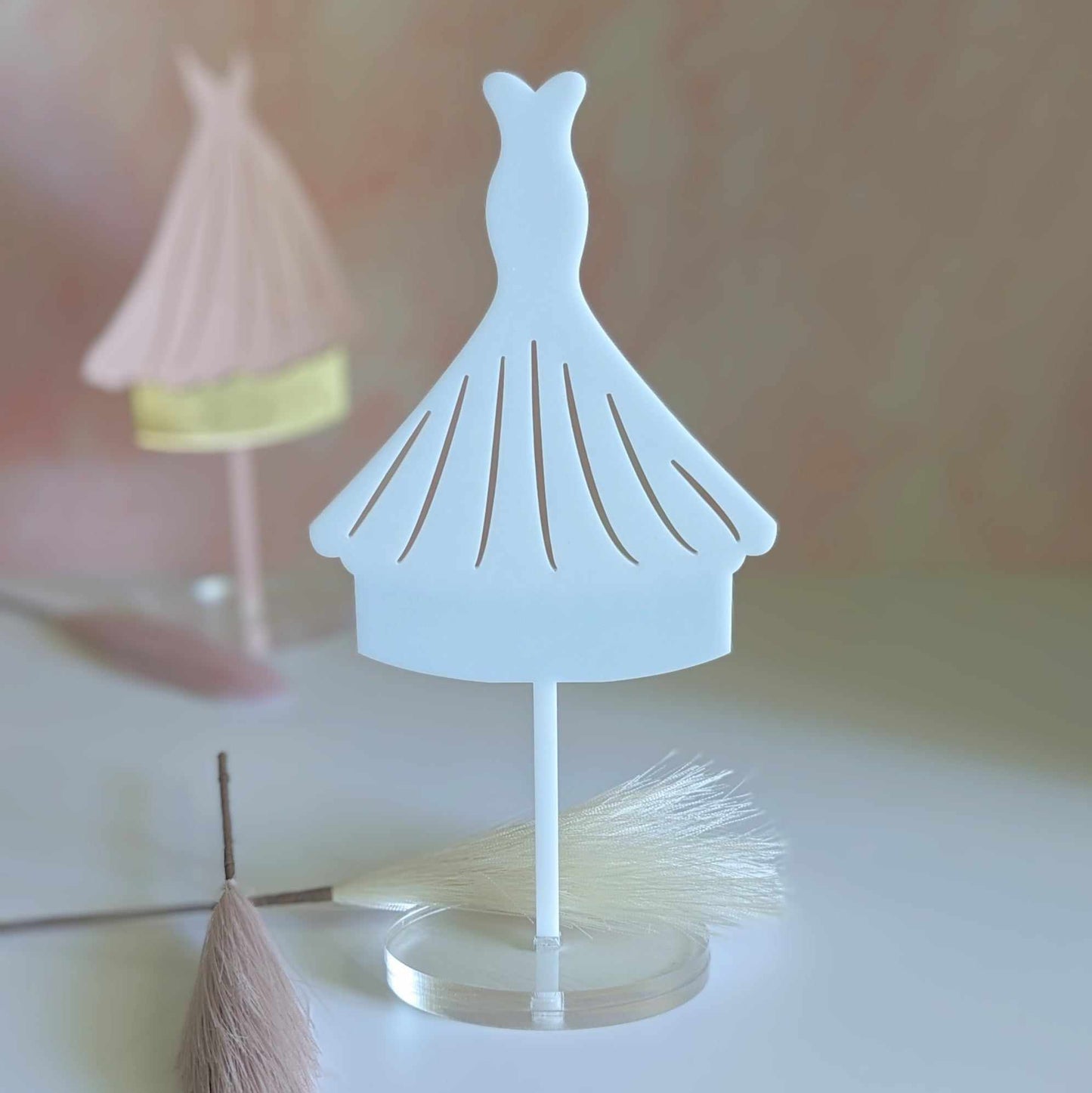 Mermaid Wedding Dress Cake Topper