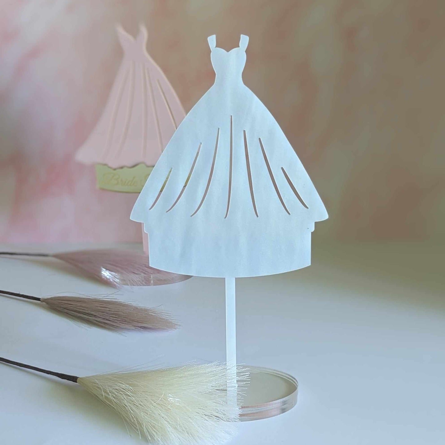 Ball Gown Wedding Dress Cake Topper