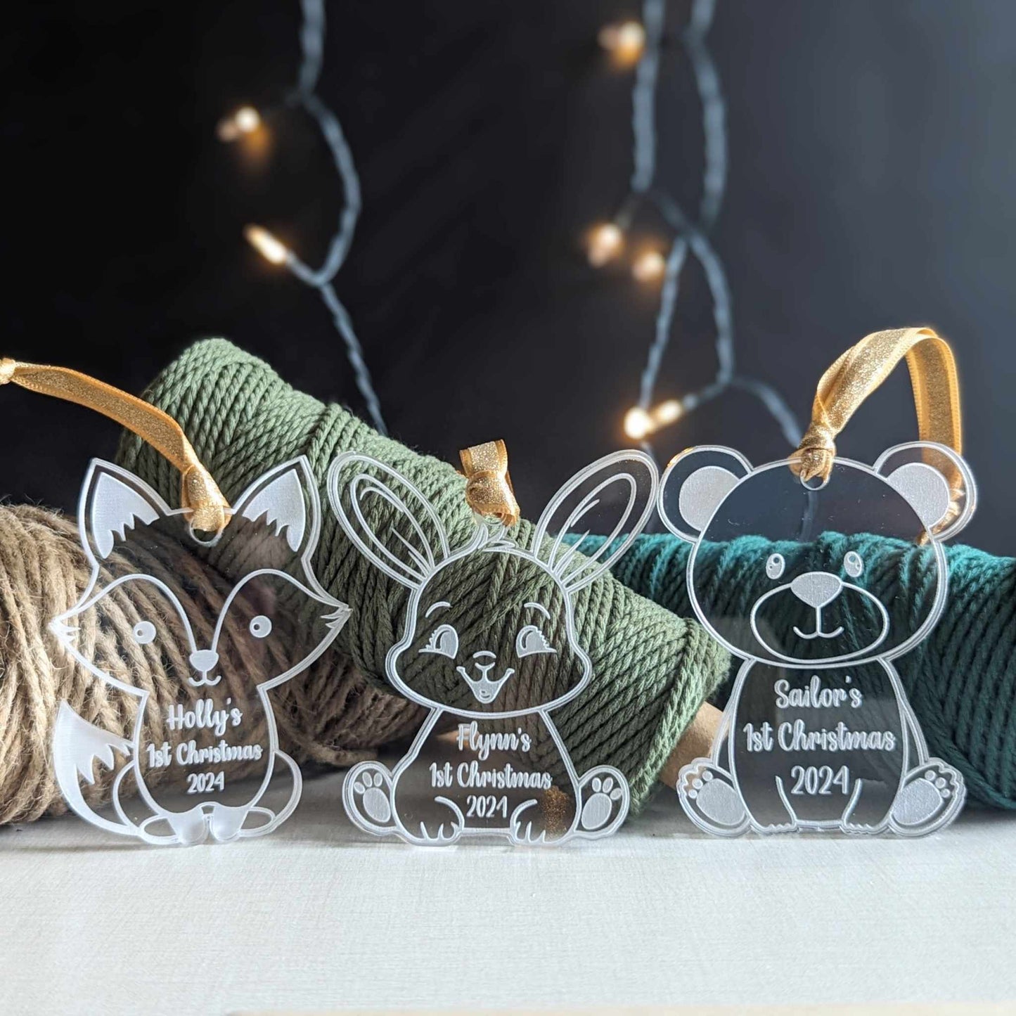 Personalized Baby's First Christmas Reindeer Ornament