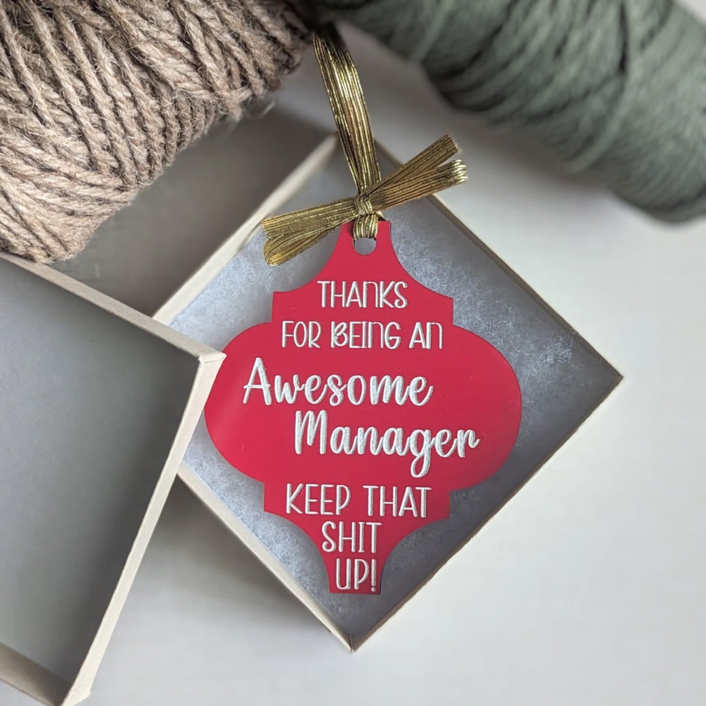 Thanks For Being An Awesome Manager Keep That Shit Up Christmas Ornament