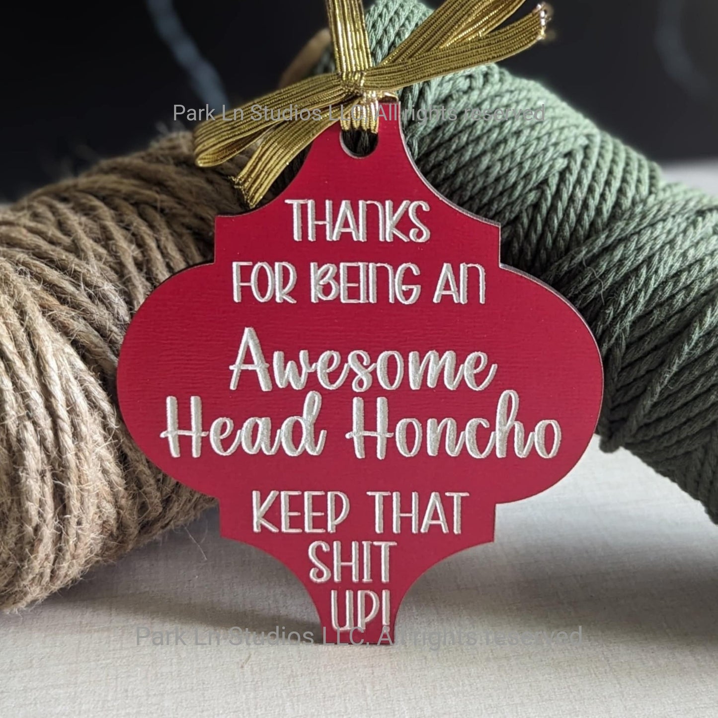 Thanks For Being An Awesome Head Honcho Keep That Shit Up Christmas Ornament