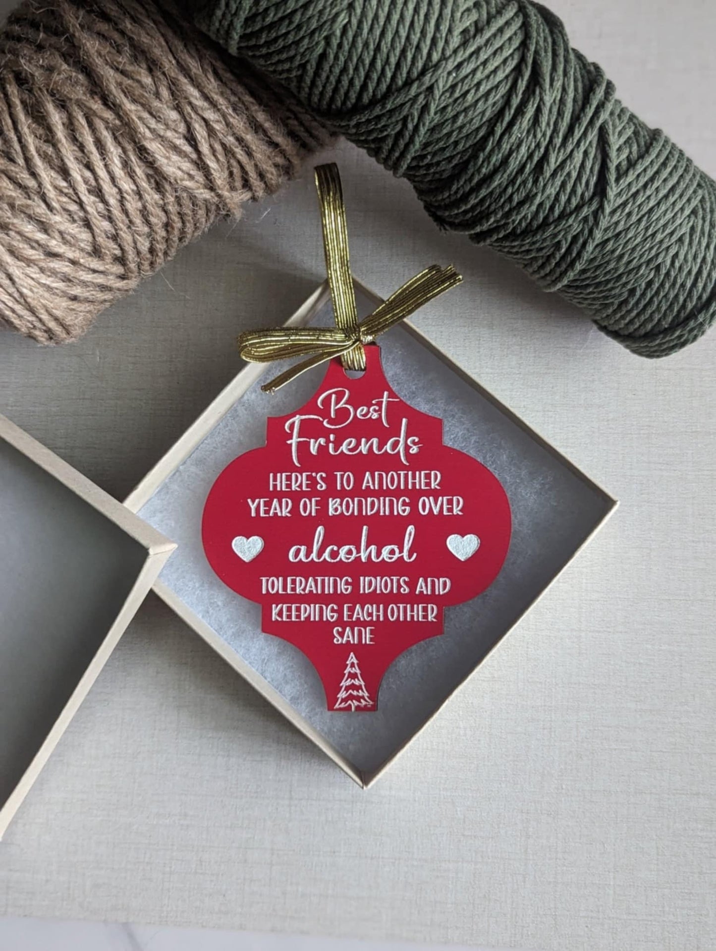 Funny Best Friend Tolerating Idiots Christmas Ornament