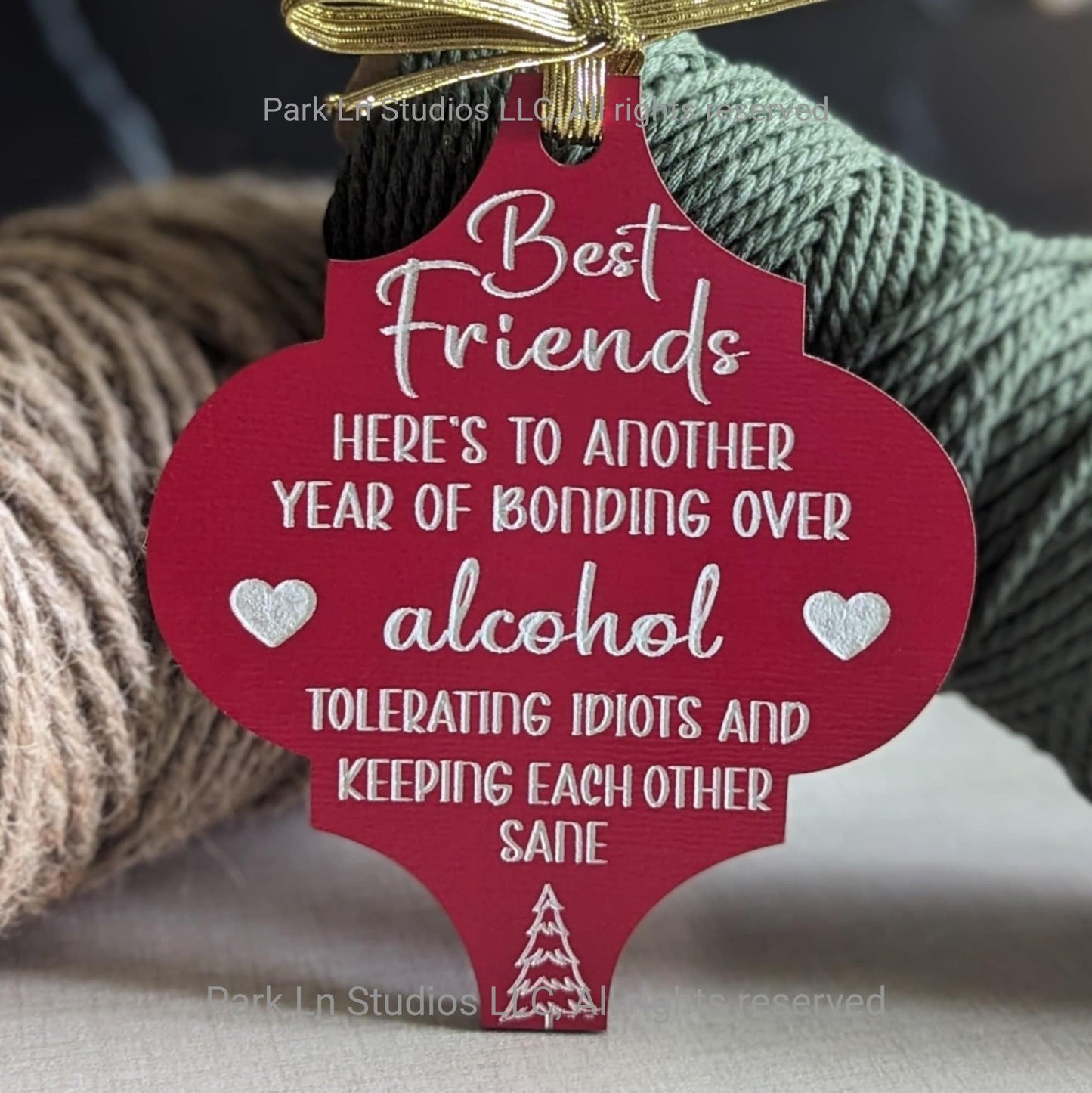 Funny Best Friend Tolerating Idiots Christmas Ornament