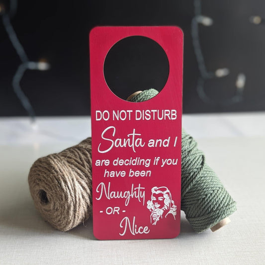 Do not Disturb Christmas Doorknob Hanger